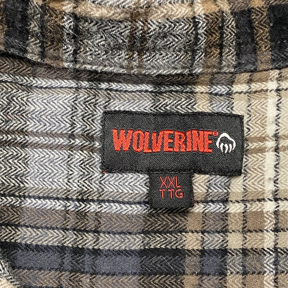 Wolverine Flannel Shirt Mens 2XL Multi Plaid Cotton Casual Button Up Outdoor - Picture 7 of 13